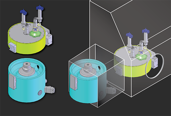 HL Series spin coater inside glove box